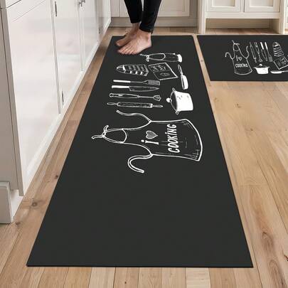 Pearl Digital Non-Slip Printed Turkish Rug – AL4032 Soft Touch, Washable Carpet With Non-Slip Felt Backing 2 PC's – Modern Decorative Floor Mat, Suitable For Living Room, Bedroom, Kitchen, Hallway Or Entryway – Available In Many Sizes. Quick-Drying, Highly Absorbent, Soft, And Comfortable Design. Suitable For Both Indoor And Outdoor Use.