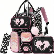 Cute Backpack For Girls Kids Backpack Set 3PCS With Lunch Box And Pencil Case School Bookbag Lightweight And Durable Back To School - Girls School Bag SET - View 6