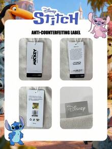 Disney 1个官方授权的史迪奇图案方形包，糖果包，可爱卡通女孩手提包，轻便单肩包，可调节肩带斜挎包，适合日常/外出/装手机/钱包和小件必需品 - 彩色 - 查看 3