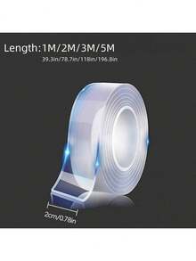 1pc Heavy Duty Nano Double-Sided Tape - Reusable, Traceless And Washable - Strong Adhesive Strips For Home & Office Use - Multicolor - View 6