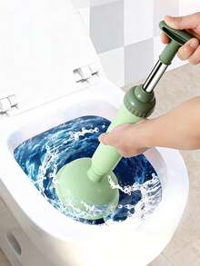 1个家用马桶疏通器，可伸缩铝制手柄，马桶疏通工具，马桶塞和马桶水道疏通器，适用于各种马桶堵塞情况，家庭、浴室和卫生间使用 - 綠色 - 查看 7