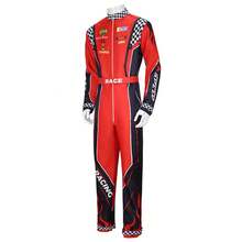 Riding Drift-Racer Kart Training Suit Beach Cosplay One-Piece Clothing - 紅色 - 查看 3
