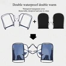 2pcs Transparent Waterproof Bicycle Handlebar Covers, Windproof And Warm For Winter (Gloves Not Included) - Clear - View 4