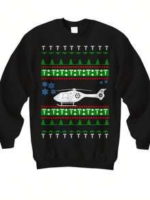 Airlift Helicopter Ugly Cistmas Sweater Medevac Ambulance Nursing Emt Paramedic Doctor Jumper  Leo Armed Forces Gift Shirt - 款式6 - 查看 1
