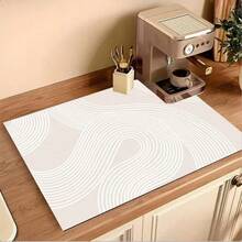 1 tấm thảm in họa tiết tối giản, có thể giặt và nhanh khô, dùng trang trí bàn, thảm thấm hút bồn rửa, có thể giặt, gấp gọn, nhanh khô và chống nấm mốc. - nhiều màu - Xem 15