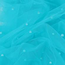 1件梦幻丝滑纯色珍珠薄纱，可用于制作婚礼头饰、甜点桌布、DIY服装面料 - 彩色 - 查看 16