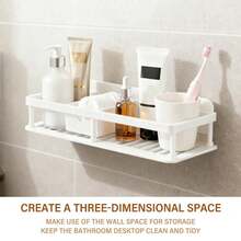 Wall Mounted Floating Shelf, Detachable Storage Rack,No Drill Shelves For Wall,Floating Shelves Damage-Free Expand Walls Space For Living Room Kitchen Bathroom - White - 2pcs - View 7