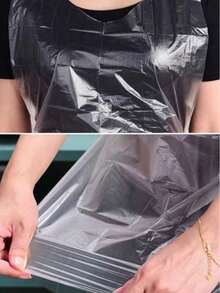 10/30/50pcs Disposable PE Plastic Aprons, Thickened Waterproof And Oil-Proof, Suitable For Restaurants, BBQ, Hot Pot, Kitchen, Bathroom, Home Use - Multicolor - View 4