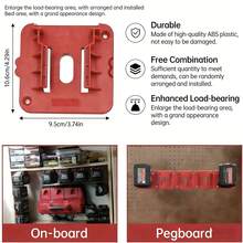 18V Battery Rack - Easy Install Durable Organizer Rack For 18V Power Tool Batteries - Efficient Storage Solution For Garage And Jobsite - Multicolor - View 2