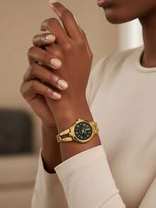 Potenzia Women's Mini Elegant Waterproof Watch Beautiful Gold Steel Bracelet