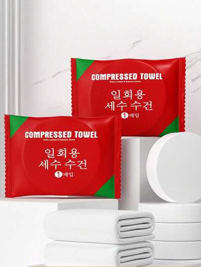20 Disposable Compression Towels Portable Mini Facial Cleansing Wipes Multifunctional Cleaning Cloth Are Essential Accessories For Men And Women Traveling