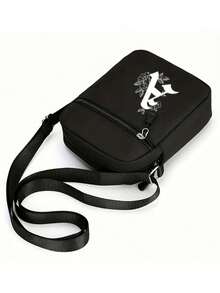 Zestaw 1 szt./2 szt. unisexowej czapki baseballowej z nadrukiem litery A i kwiatów oraz torby na ramię, modna czapka z regulowanym płaskim daszkiem i torba na ramię, prezent dla siebie lub znajomych - Wielokolorowe - Zobacz 5