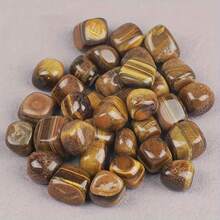 1/3/5/15Pcs Natural Tiger's Eye Stone - Polished Smooth Crystal Stone With Tiger's Eye Stripe, Bohemian Decorative For Zen, Yoga Meditation, Aquarium & Decor - Holiday Gift Suitable For Christmas, Easter, Thanksgiving - Yellow - View 4