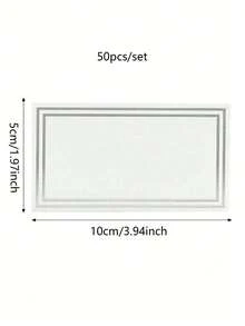 1pc/20pcs/50pcs Silver Foil Name Cards, Wedding Seat Number Cards Decor, Table Cards, Dinner Table Decor Cards, Blank Table Cards, Guest Cards, Silver Wedding Dinner Table Cards, Guest Registration Cards, Wedding Dinner Table Cards, Party Banquet, Decor, Home & Living, Event Party Supplies, Celebration Supplies, Party Identification - Silver - View 3