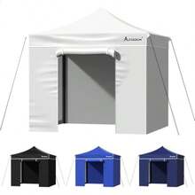 ALFORDSON Gazebo Marquee 3x3m With Flyscreen Wall Panels Sand Bag And Pegs And Ropes High Adjustable Canopy Pavilion With Carry Bag Camping Shelter Shade With Steel Frame For Wedding Party White - White - View 8