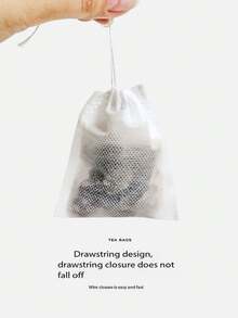 100-Pack 6x8 Inch Disposable Tea Filter Bags, Unbleached Natural Non-Woven Mesh Drawstring Pouches,  Leak-Proof Tea Infuser Bags For Loose Leaf Tea, Herbal Blends, Coffee Grounds, Disposable Brewing Bags With Secure Drawstring Closure, Multi-Purpose Unbleached Non-Woven Bags For Home Kitchen Cooking, Herb Storage, Spice Steeping, Tea Brewing, Reusable-Feel Disposable Filter Bags For Daily Use, Restaurant, Cafe & Home Brewing, 6 Inch X 8 Inch Large Capacity Tea Filter Pouches For Loose Tea Leaves, Dried Herbs, Flower Teas & Homemade Herbal Infusions, Tear-Resistant Non-Woven Mesh Material For Easy Brewing & Cleanup, No Adhesive No Chemical Additives Disposable Tea Bags For Healthy Brewing - White - View 8