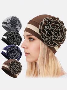 1件装女士新款腰果花印花双层头巾帽，头巾帽，适合日常佩戴 - 多色 - 查看 24