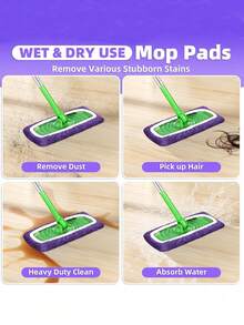 Reusable Mop Pads, Suitable For Sweeping Mops, Super Absorbent, Applicable To All Sealed Floors - Stone, Solid Wood, Laminate, And Tile. - Multicolor - View 8
