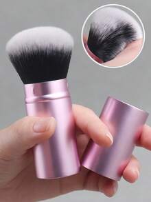 1pc Extendable Foundation Makeup Brush, Soft Bristles, Easy To Apply,Giveaways - Pink - View 11