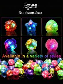 20/10个装 LED 多色橡胶发光环，带凸点果冻质感，款式多样，夜光效果出色，是生日派对、课堂奖励等的理想之选。也可用作生日礼物、派对礼品、情人节礼物、新年礼物、嘉年华派对用品、家居装饰、玩具、创意男士礼物。 - 多款 - 查看 12