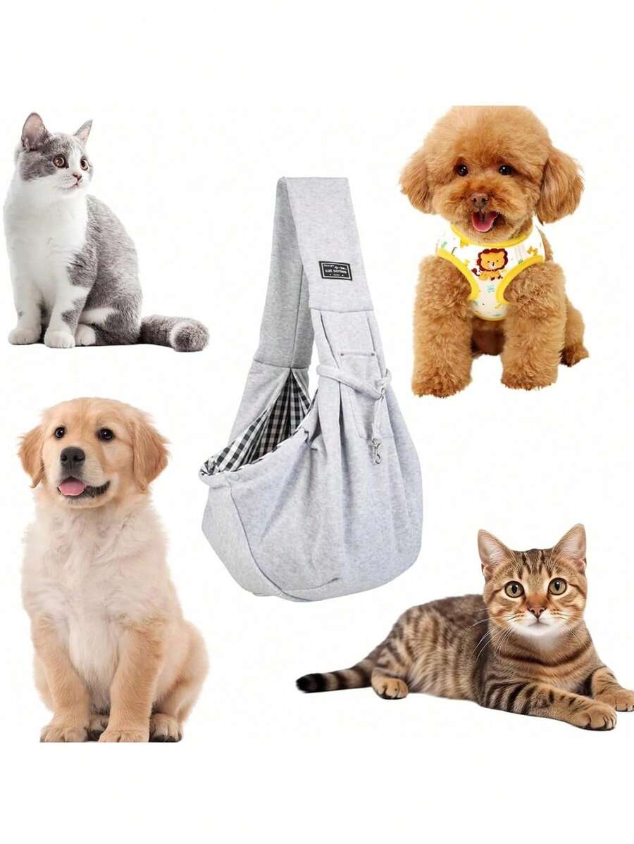 1pc Pet Bag For Dogs, Puppies & Cats, Outdoor Travel Dog Shoulder Bag, Folding Portable Going Out, Zipper Pocket And Adjustable Belt, Outcrop Pet Bag Large Capacity Breathable, Single Comfortable Messenger Bag & Handbag, Gifts, Valentine's Day