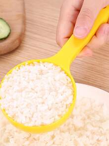 1pc Half-Circle Rice Ball Mold, Rice Shaper And Diy Bento Box Tool, Plastic Rice Spoon, Back To School Supplies - Yellow - View 7