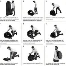 Camping-Privacy-Shelters Outdoor Tienda de campaña de privacidad desplegable portátil - Negro - - Ver 4