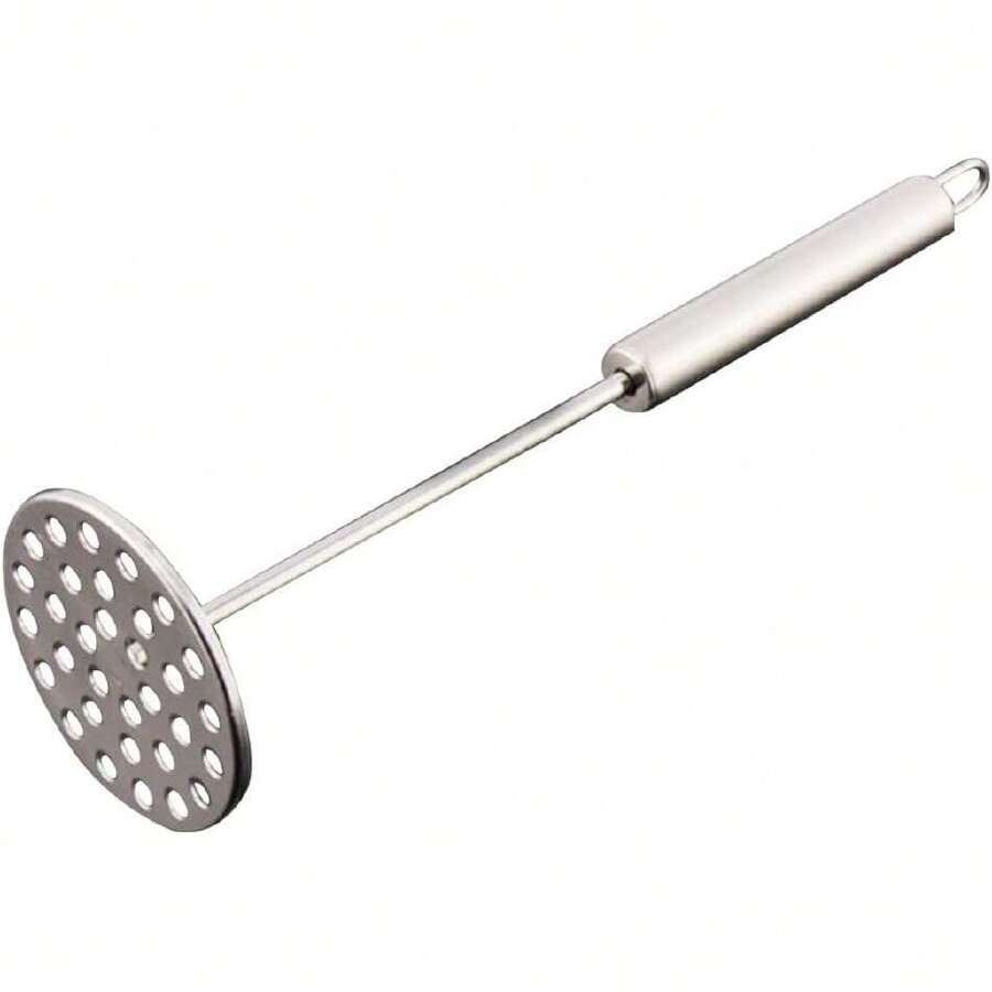 Machacador De Patatas De Acero Inoxidable Redondo Utensilio De Cocina Para Puré De Verduras Y Frutas Prensador De Patatas PortáTil Para Picnic Y Camping,40024011 - Multicolor - Ver 1