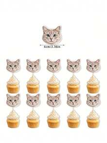 Phụ kiện trang trí bánh cupcake có thể tùy chỉnh, in bất kỳ ảnh hoặc thiết kế khuôn mặt cá nhân nào, chữ ký ảnh cho món tráng miệng sinh nhật, phù hợp cho đám cưới, tiệc cưới, kỷ niệm, trang trí bánh sinh nhật, quà tặng tiệc Giáng sinh. - Nhiều màu - Xem 7