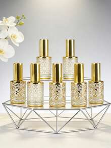 1个中东风情奢华可填充细雾喷雾瓶 - 高级空香水爽肤水瓶，便携式旅行健身包必备，适合日常保湿香薰，防漏轻巧化妆品容器，优雅新品，生日情人节礼物 - 彩色 - 查看 5