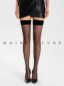 1Pair Of Thigh-High Stockings Suitable For Daily Commute, Nightclub And Various Styling Needs