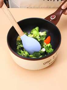 1个硅胶勺 - 耐高温奶油涂抹器、蛋糕搅拌工具、家用烘焙用具、心形果酱刮刀 - 彩色 - 查看 4