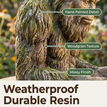 户外大脚怪造型喂鸟器 - 可爱有趣的悬挂式喂鸟器，木纹质感，手工彩绘细节，隐藏式挂钩设计，是送给爱鸟人士的完美礼物 - 均碼 - 查看 4