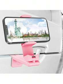1 Universal Airplane Phone Holder, 360 Degree Rotatable, Hands-Free, Pocket-Sized, Essential Travel Accessory, Available In Pink And Black - Multicolor - View 13