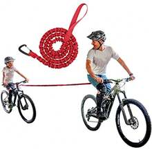 CYPNTOPINCN Cuerda de Remolque para Bicicleta Cuerda Elástica Elástica de Aleación de Nailon Cuerda de Tracción Portátil para Bicicleta de Montaña Correa de Tracción Elástica para Ciclismo para RojoFashion - como en la foto - Ver 5