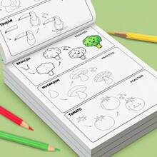 Livre de dessin créatif étape par étape de plus de 200 pages Papier durable, fournitures d'art pour apprendre à dessiner, livre d'activités éducatives pour développer la créativité et les compétences motrices, cadeau pour les amateurs d'art, Pâques, Noël, anniversaire - Multicolore - Voir 8