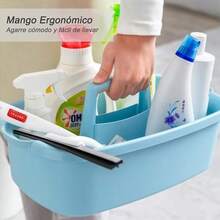 Cesta Grande de Almacenamiento para Ducha, Organizador de Suministros de Limpieza Con Asa, Cesta de Almacenamiento de Plástico, Organizador Portátil para Herramientas de Baño, Recámara, Cocina