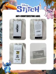 Disney 迪士尼官方授权 1 件装 Lilo & Stitch 印花青少年书包/糖果包/午餐包，顽皮史迪奇卡通图案，学生可爱手提包，日常使用，休闲帆布单肩包，方便携带 – 适合学生/大学生/青少年/年轻人/Z世代日常/购物 - 彩色 - 查看 3
