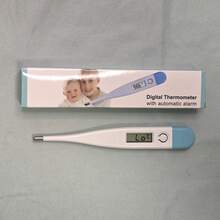 1pc Adult Digital Thermometer, 10s Fast Oral Temperature Measurement, Suitable For Fever Monitoring. Made Of Soft And Comfortable Material, Convenient For Home Or Travel Use. - Blue and White - View 7