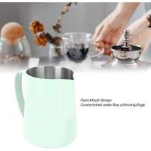 480ml/16oz Jarra Para Espumar Leche, Jarra De Espumar Leche De Acero Inoxidable Con Escala Interior Taza De Jarra De Vapor Exprés, Taza Espumadora De Leche Para Latte Art(Verde),40025977 - Azul Cadete - Ver 2