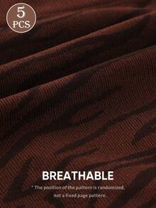 MIOTAN 5pcs/Pack Women's Low Waist Printed Panties, Soft Seamless Breathable - Multicolor - View 9