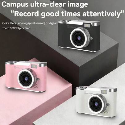 高清迷你相机视频录制，附赠数码相机礼品玩具，数码相机免费赠送2张贴纸