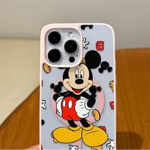 Disney.‌ Mickey Mouse Patterned Phone Case Featuring Iconic Gloves And Shoes Design. Compatible With IPhone 17, 16, 15, 14, 13, 12, And 11 Pro Models. Made Of TPU With Shockproof Protection. A Wonderful Gift For Family, Friends, Birthdays, Spring Festival, Holidays, Boyfriends, Girlfriends, And Valentine's Day. - 粉色 - 查看 4