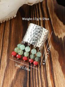 1-2个复古西部风格串珠吊坠发夹，时尚发饰，爪夹，发卡，发夹，头饰，发卡 - 彩色 - 查看 5