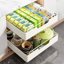 CYPNOrganizador de gabinete extraíble fijo con nanopelícula adhesiva estantes deslizantes para despensa Organizador Bajo Fregadero organizador de cajones extensible 1 Pieza (Anchura 30cm)Fashion - 227756309 - Ver 1
