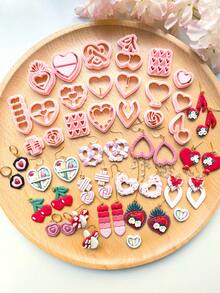 Valentine's Day Polymer Clay Cutters, Romantic Heart Shape Polymer Clay Cutter Molds For DIY Soft Pottery Earrings, Polymer Clay Crafting Tools, Valentine's Day Gift - Valentine's Day Polymer Clay Cutters - View 6