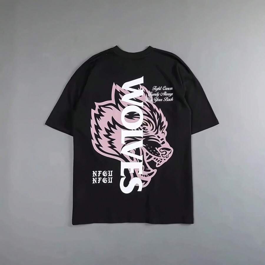 2025 DARCSPORT FIGHT CANCER Prayer Hands Loose Sport Short Sleeved Cotton High Quality Spring Summer Men's And Women's T-Shirts - 黑色6 - 查看 1