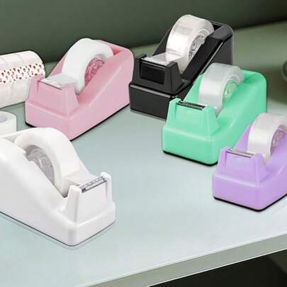 Desktop Tape Dispenser, Compatible With Magic Tape Or Other Tapes For Holiday Gift Wrapping, With Replaceable Spool And Non-Slip Base, Suitable For Gift Wrapping, School, Office And Home Use