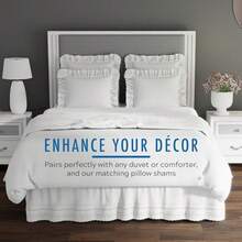 CYPNFresh Ideas FRE30014WHIT04 Eyelet Ruffled 14-Inch Drop King Bedskirt WhiteFashion - blanca - Ver 7