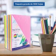 CYPNHojas de Colores Pastel LUX Pack c/1 000 Hojas 10 Colores Surtidos Tamaño CartaFashion - 1,000 Hojas - Ver 7